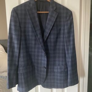 Men’s Brooks brothers Fitzgerald fit 40s navy plaid blazer
